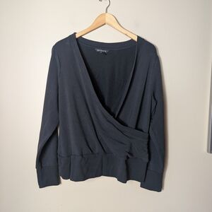 Athleta Black Wrap Sweatshirt